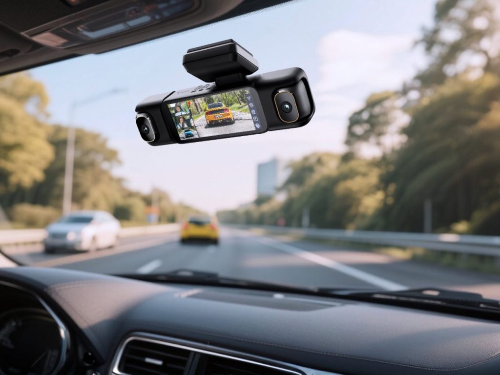 VSYSTO Dashcam Per Bici Con Schermo 4,3", GPS, Visione Notturna E Telecomando Cablato, Impermeabile Per MTB E Bici Da Strada