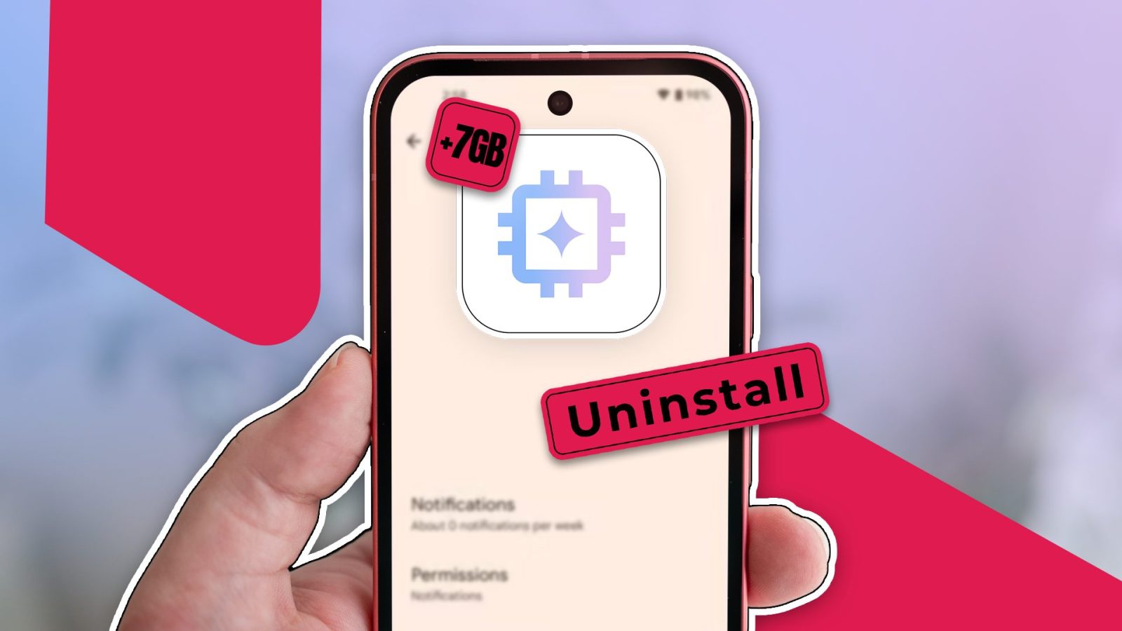 App di sistema android disattivata per liberare 7 gb di spazio