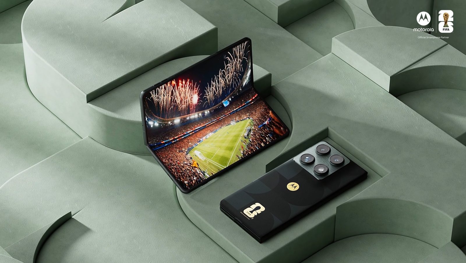 Motorola razr fold fifa edition in nero e oro per la coppa del mondo 2026