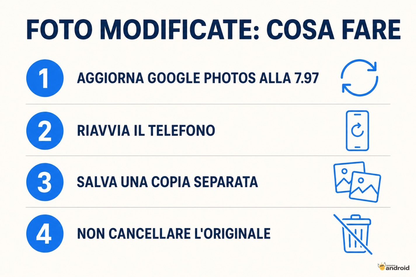 Cosa fare se le foto modificate in Google Photos non compaiono nelle altre app