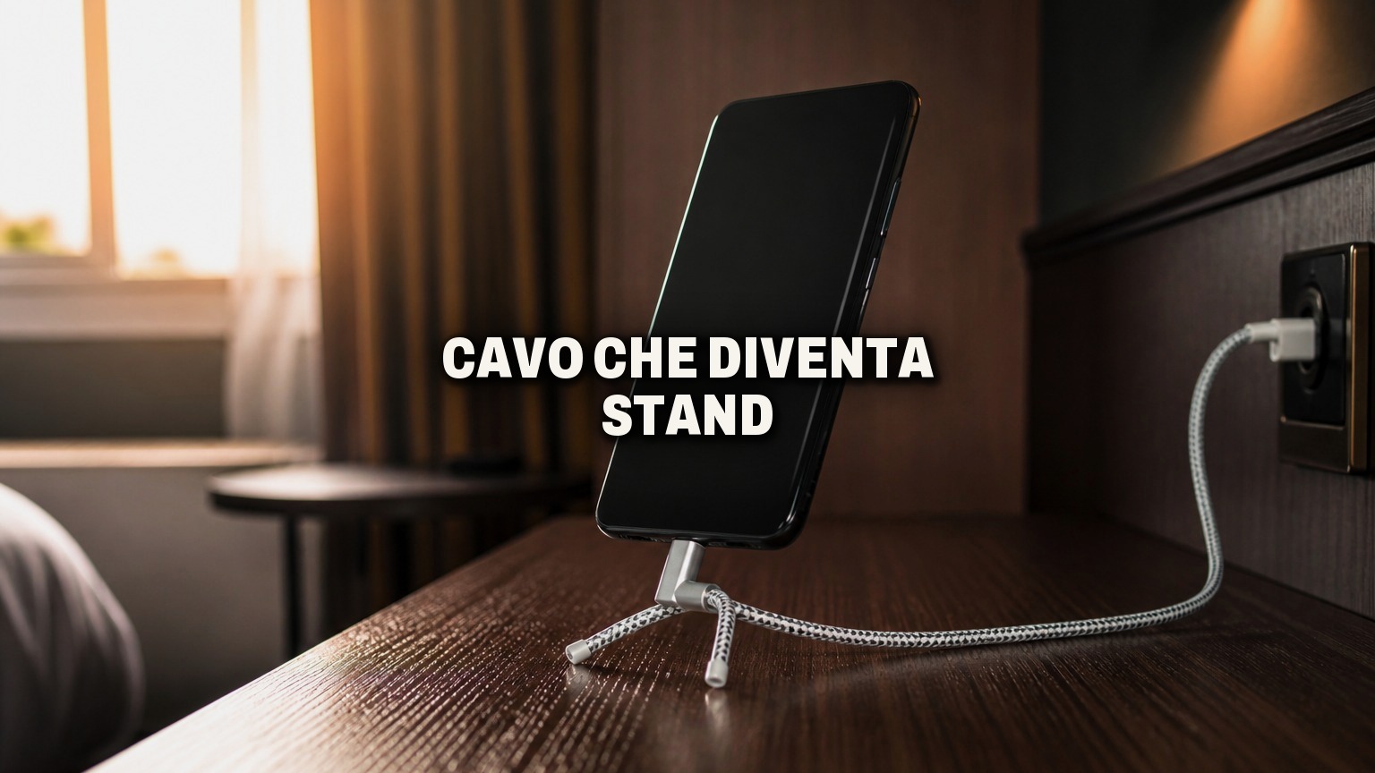 Statik PowerStand, il cavo USB-C che diventa supporto per il telefono: 20 dollari
