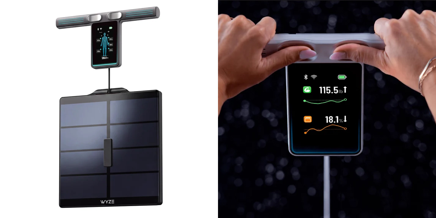 Bilancia pesapersone Wyze con display ben visibile e sincronizzazione con Google Health